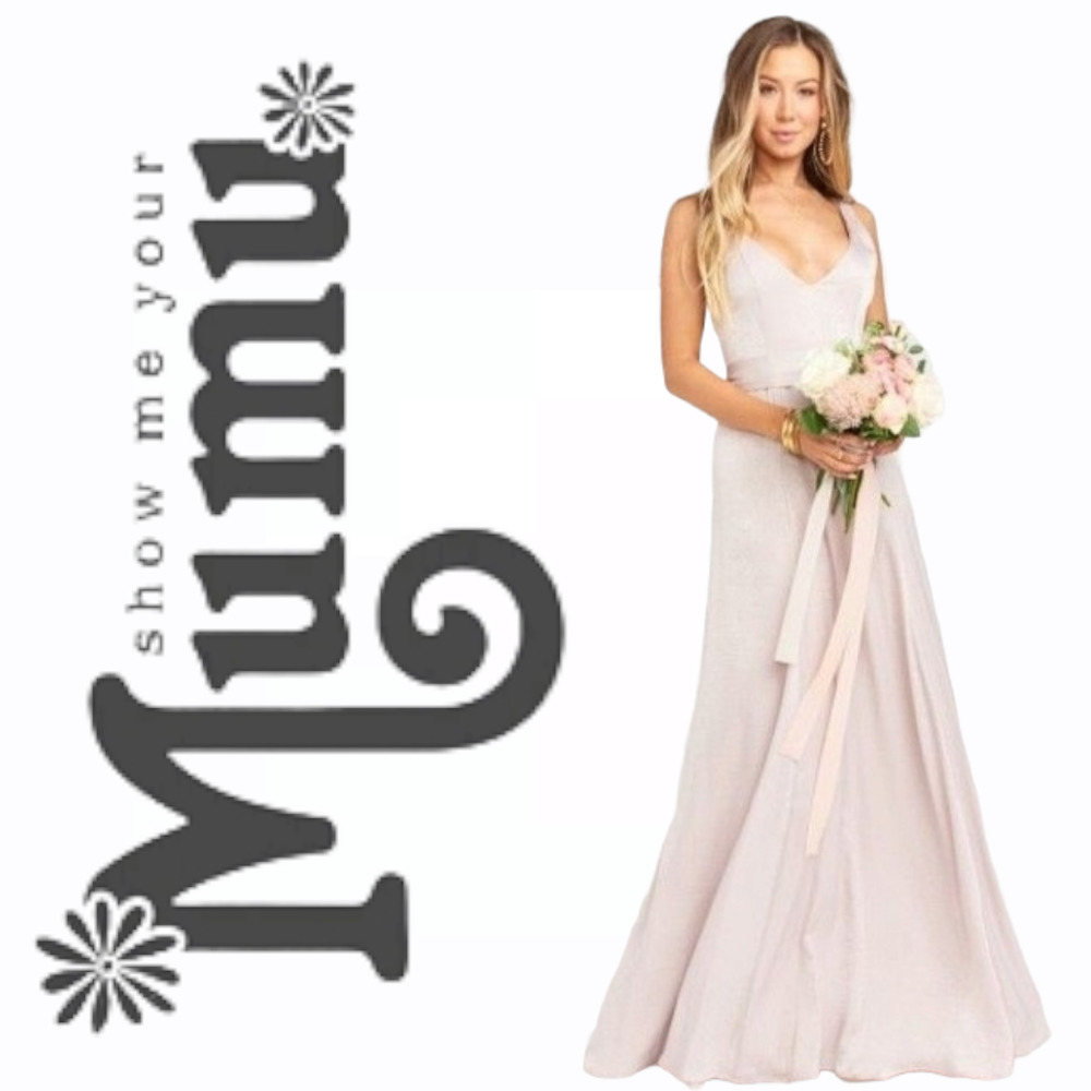 Show Me Your MuMu Jenn Maxi Dress Beige Sheen Med